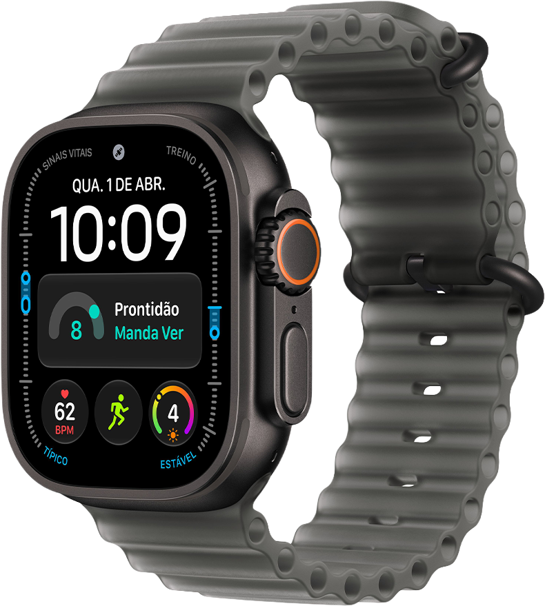 Watch Ultra 4 49mm Pulseira Oceano Preto-translúcido - Preto -  Pré-Venda